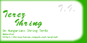 terez ihring business card